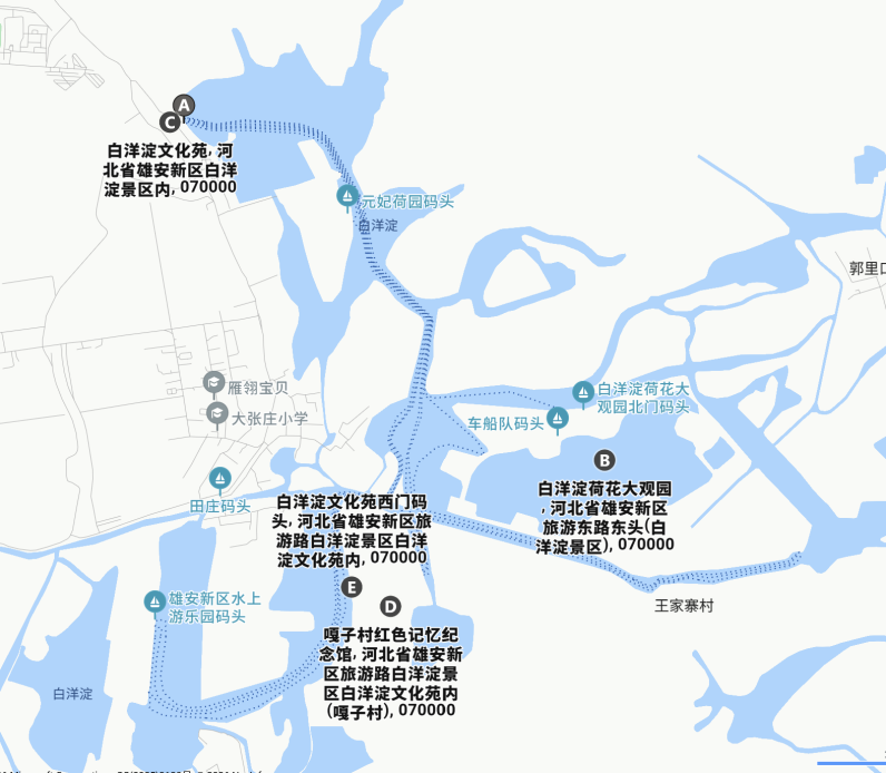 红色生态研学线路线点位图